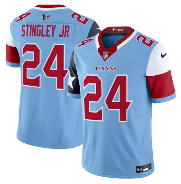 Men's Houston Texans #24 Derek Stingley Jr. Blue 2024 F.U.S.E. V5 Limited Stitched Football Jersey